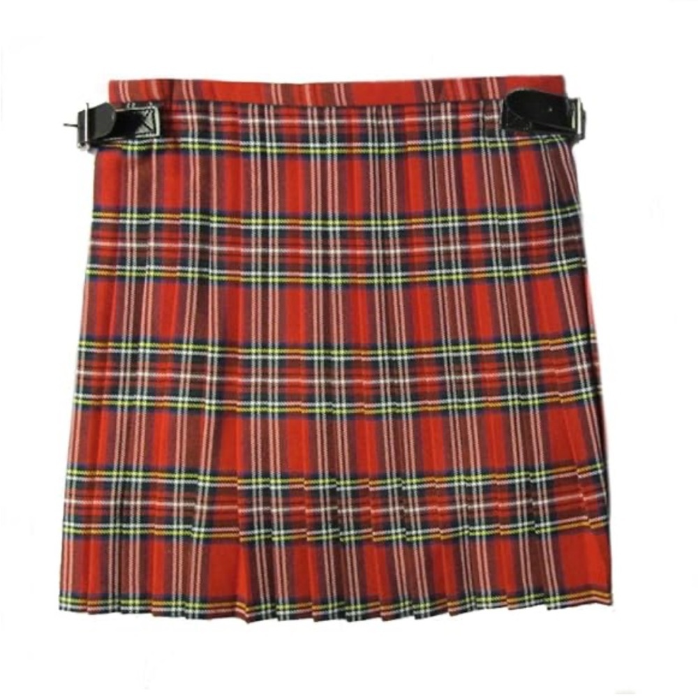 Glen appin nwt kids red and Black Pleated kilt wrap Irish Scottish prairie